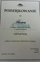 Podziękowanie GIFTed Party Elsa